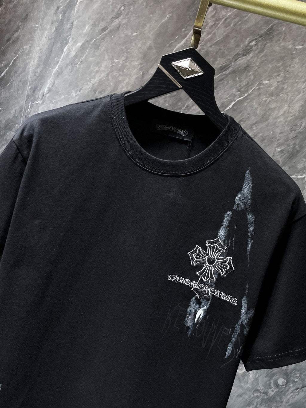 Chrome Hearts Floral Cross Graphic T-Shirt