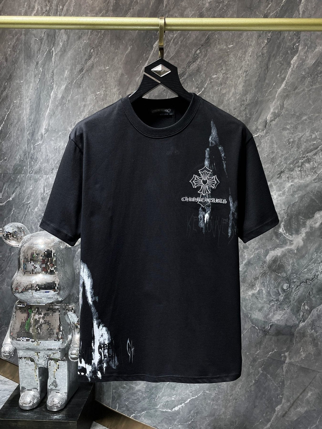 Chrome Hearts Floral Cross Graphic T-Shirt
