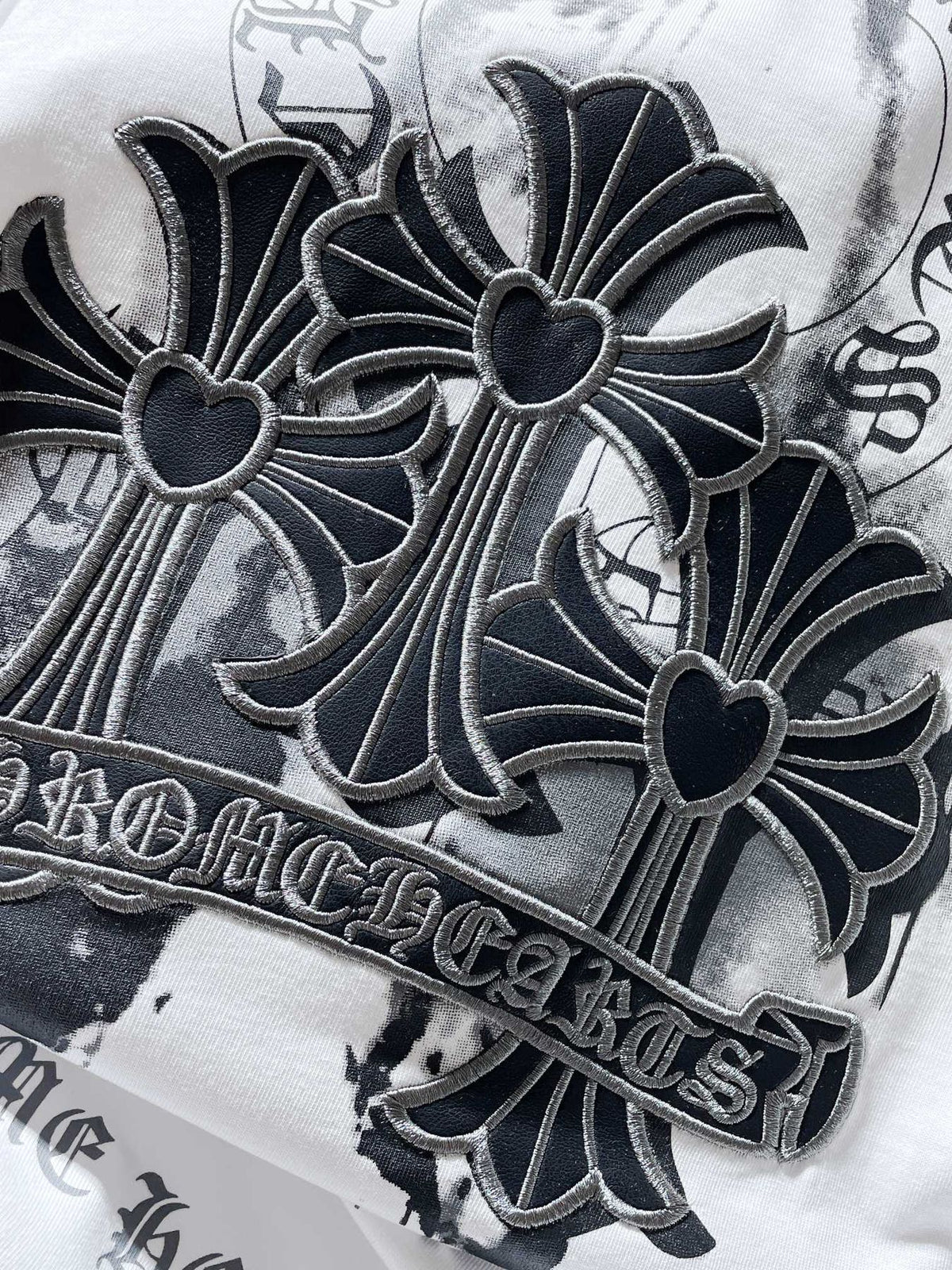 Chrome Hearts Floral Cross Graphic T-Shirt