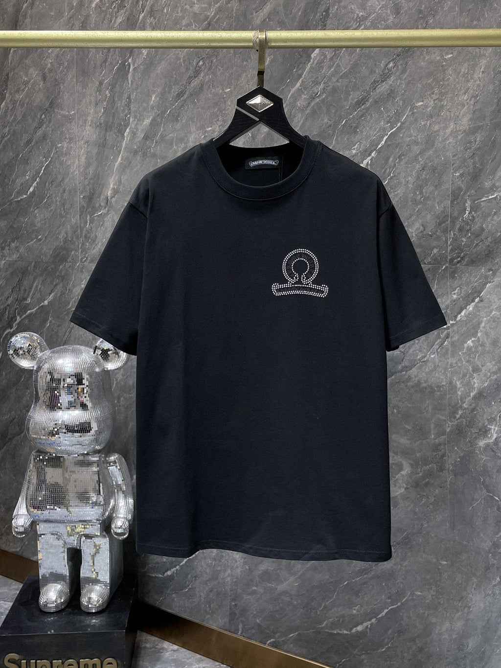 Chrome Hearts Rhinestone Cross Horseshoe Graphic T-Shirt