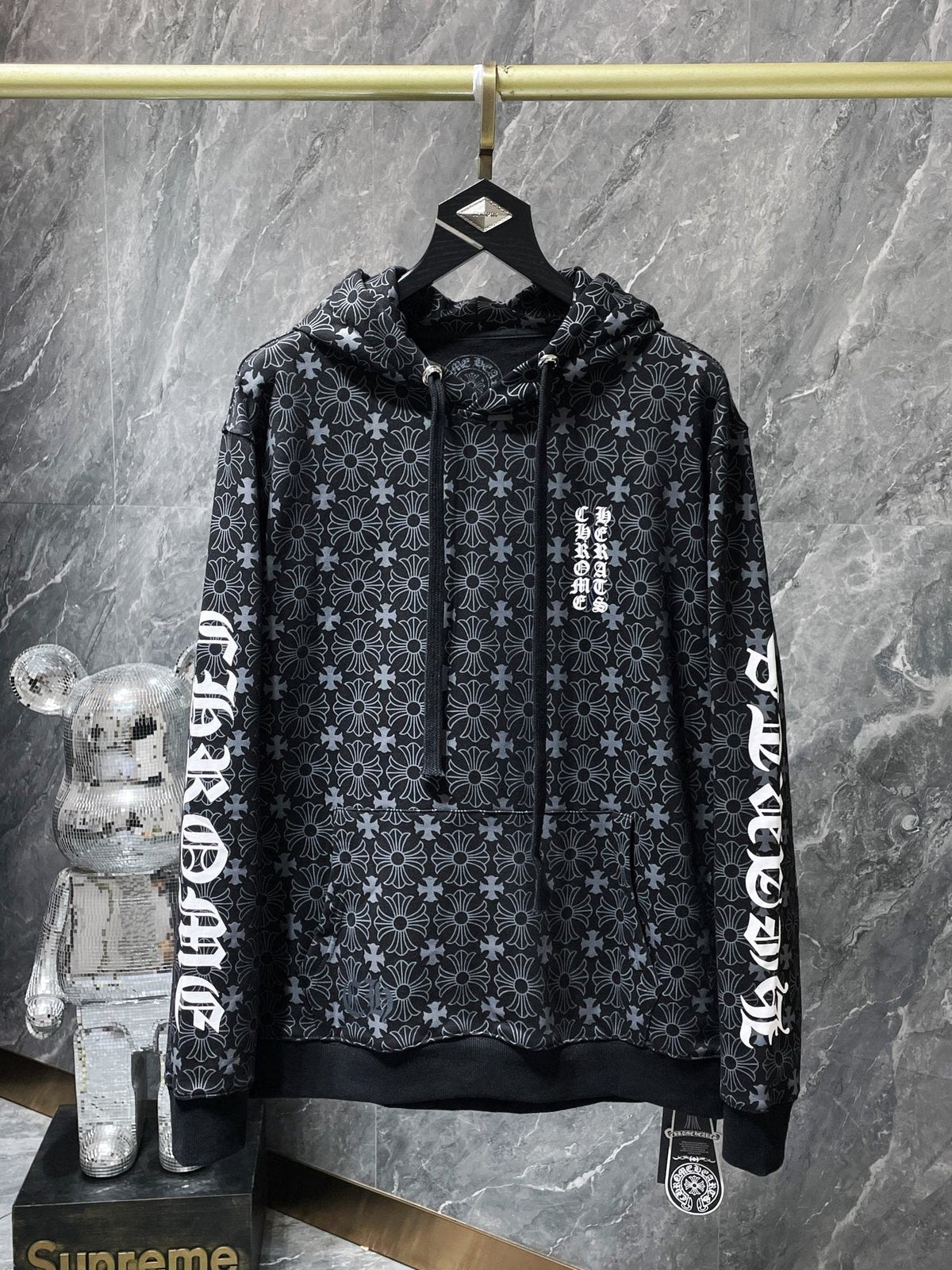Chrome Hearts Floral Horseshoe Graphic Hoodie