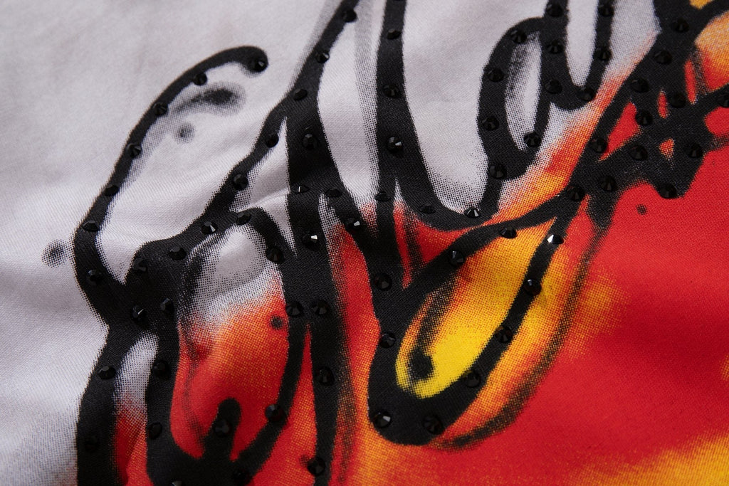 MAJESTIK Horse Racing Graffiti Graphic T-Shirt