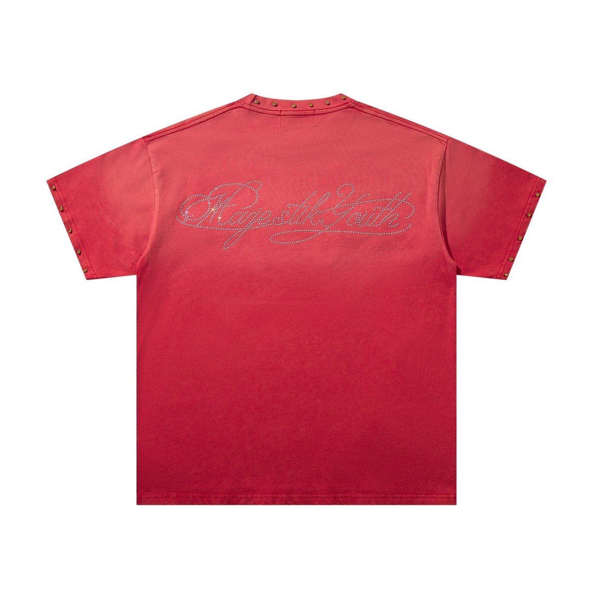 MAJESTIK Washed Red Graphic Short-Sleeve T-Shirt