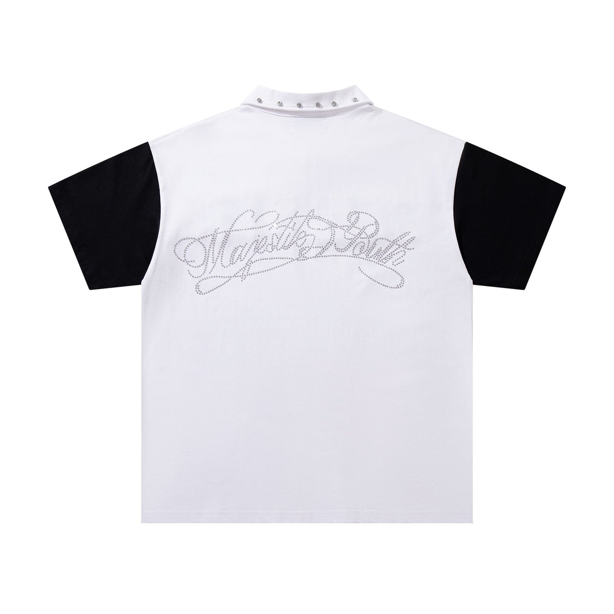 MAJESTIK Car Graphic Zip-Front Short-Sleeve T-Shirt