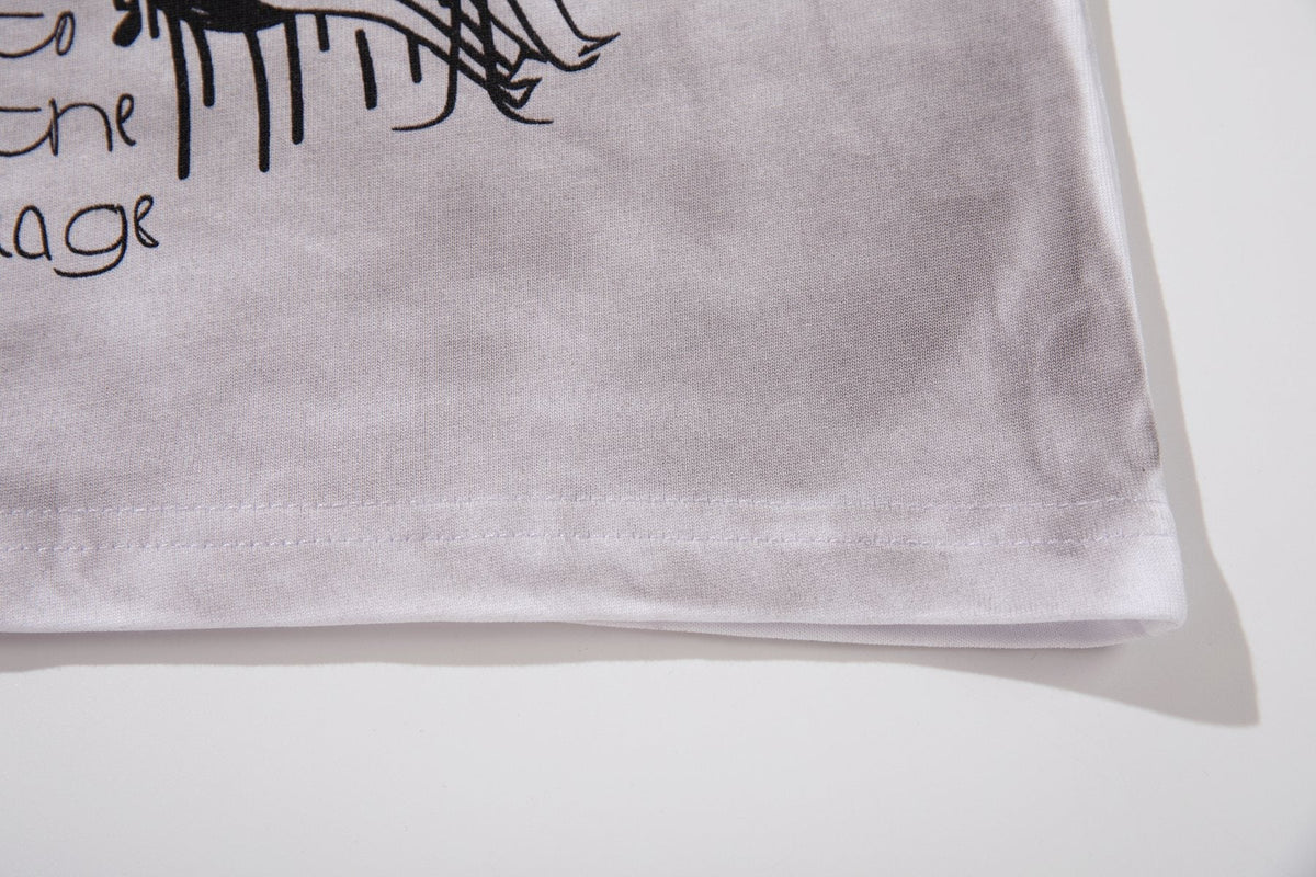 MAJESTIK Studded Washed Graphic Sleeveless T-Shirt