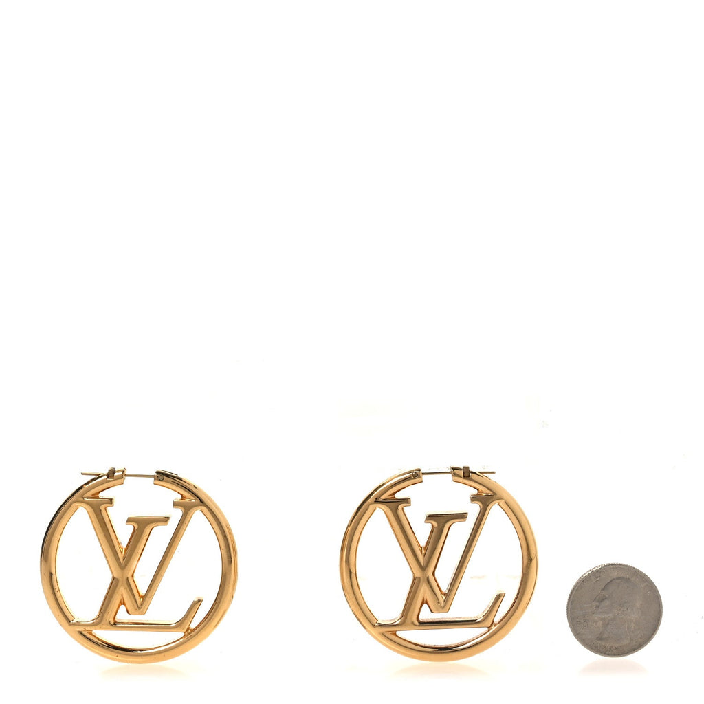 Metal Louise Hoop Earrings Gold