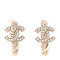 Crystal CC Hoop Earrings Gold