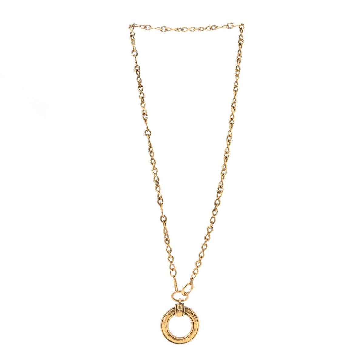 Loupe Magnifying Glass Necklace Gold