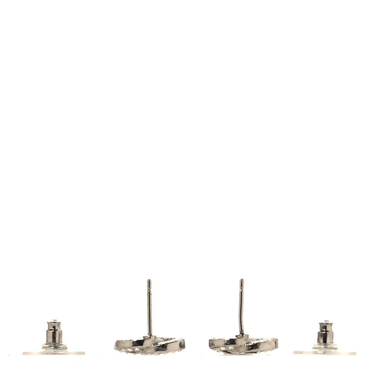 Crystal CC Earrings Silver