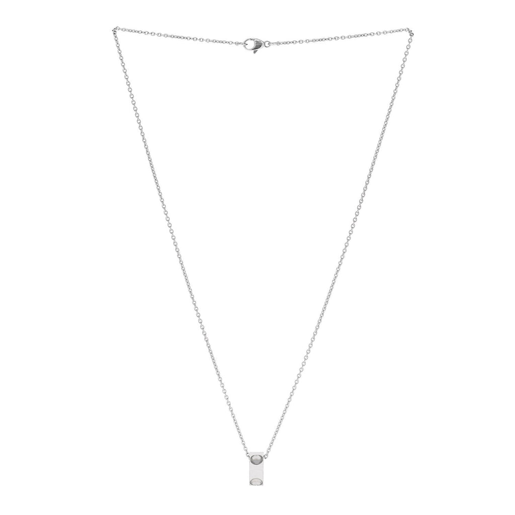 18K White Gold Empreinte Pendant Necklace