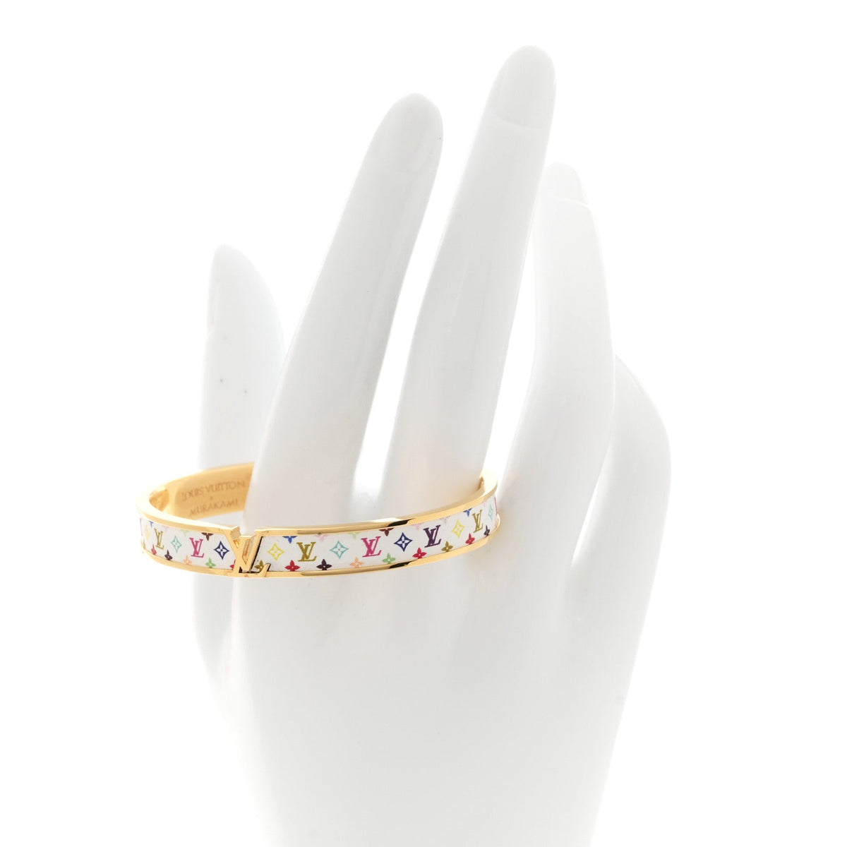 LV X TM Monogram Multicolor LV Initiales Bracelet S White