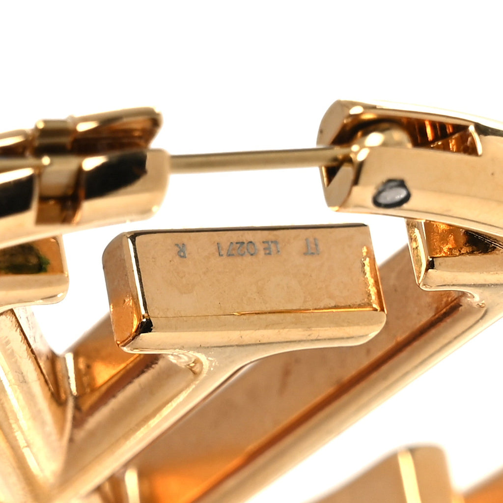 Metal Louise Hoop Earrings Gold