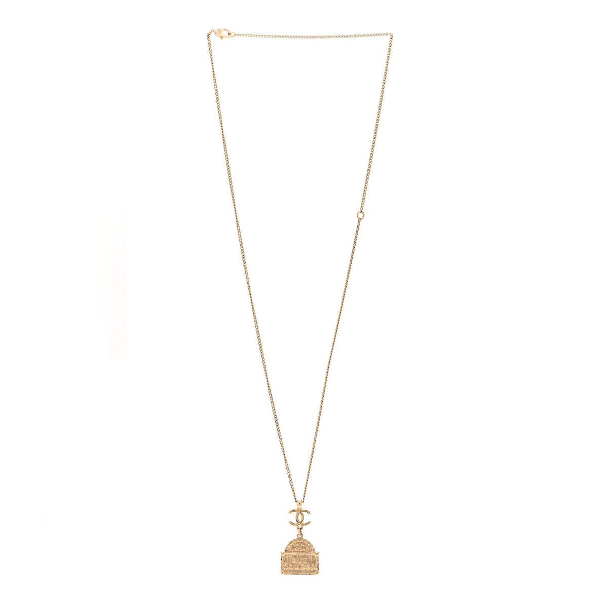 Metal CC Rue Cambon Necklace Gold