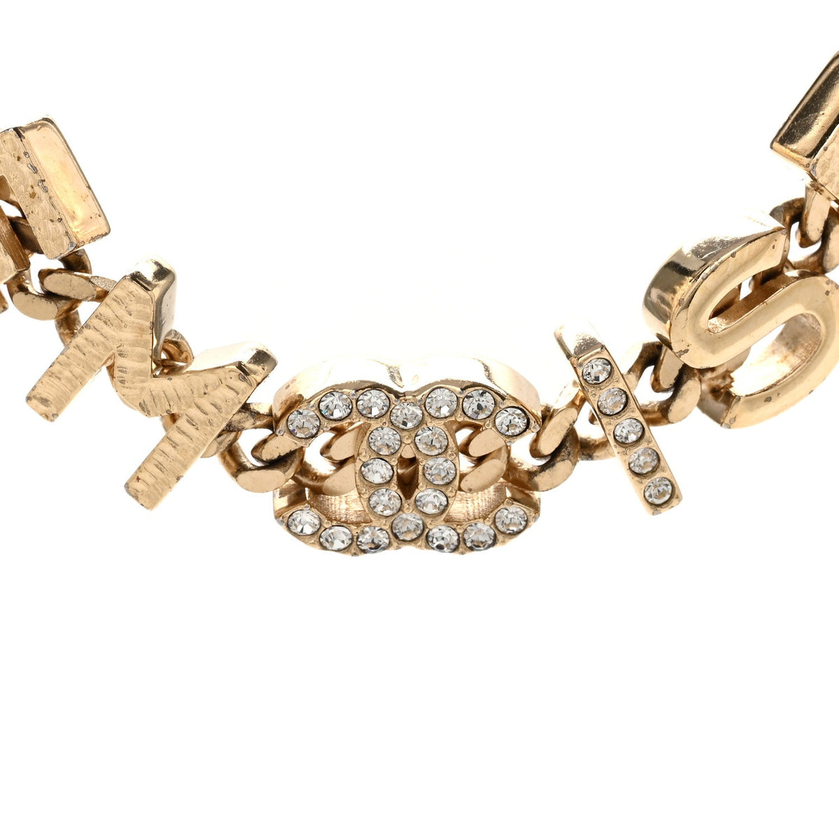 Pearl Crystal CC Mademoiselle Choker Gold Pearly White
