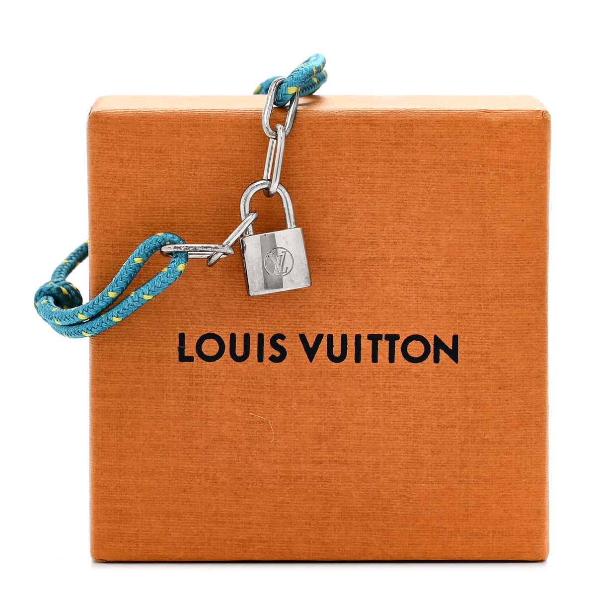 X Virgil Abloh Sterling Silver Lockit Bracelet Blue Yellow