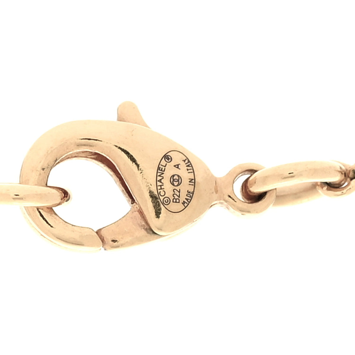 Metal CC Rue Cambon Necklace Gold