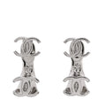 Metal Double CC Earrings Silver