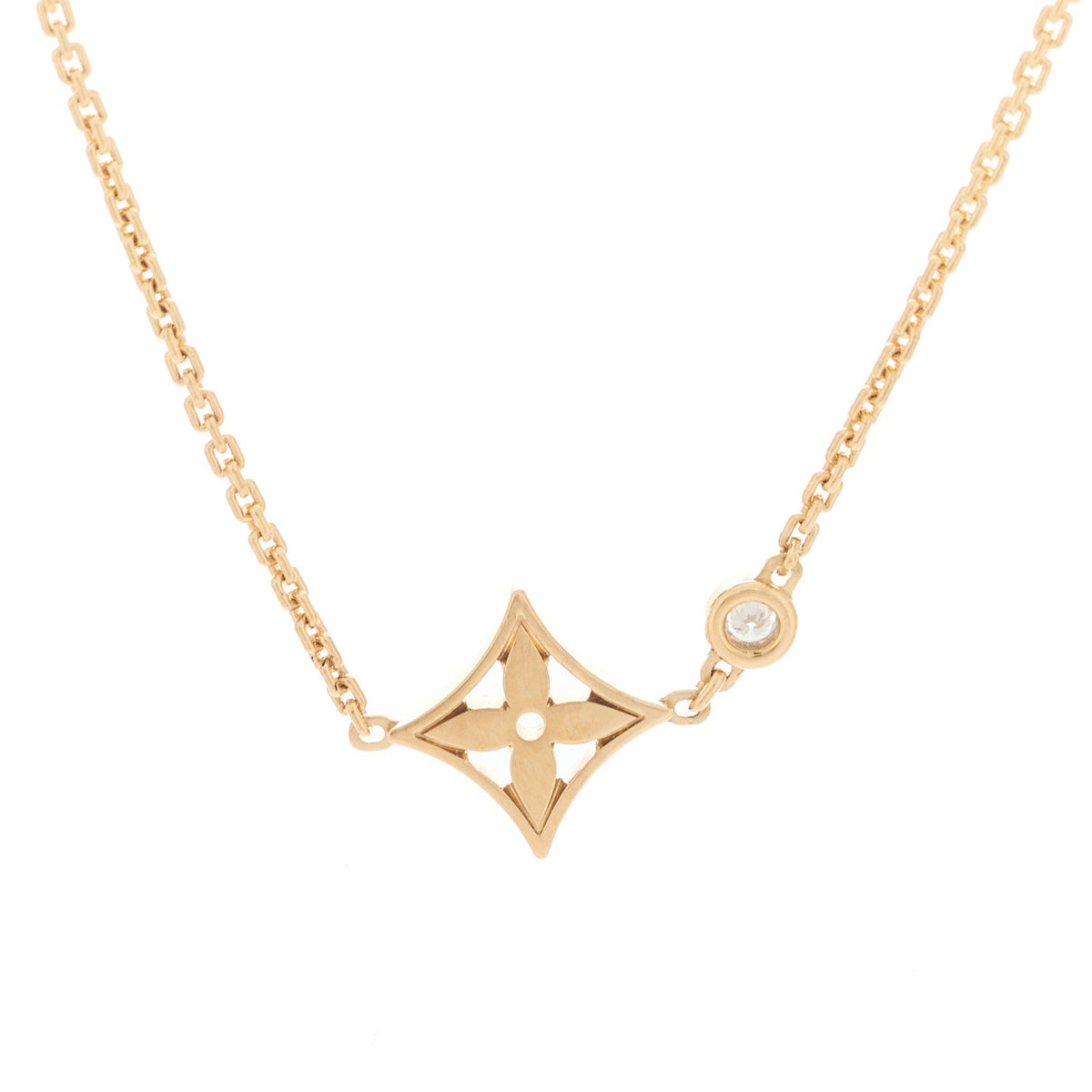 18K Pink Gold Diamond Idylle Blossom Pendant Necklace
