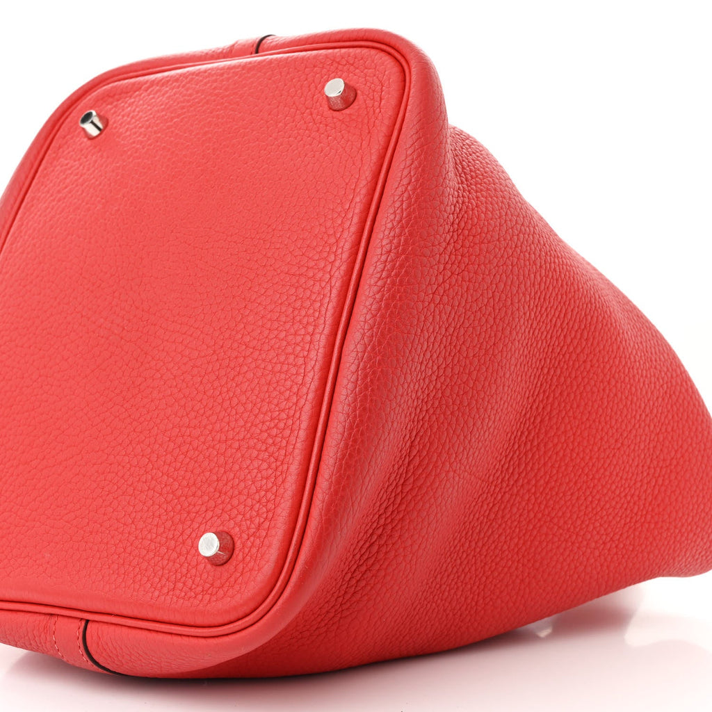 Taurillon Clemence Picotin Lock 22 MM Rouge Pivoine