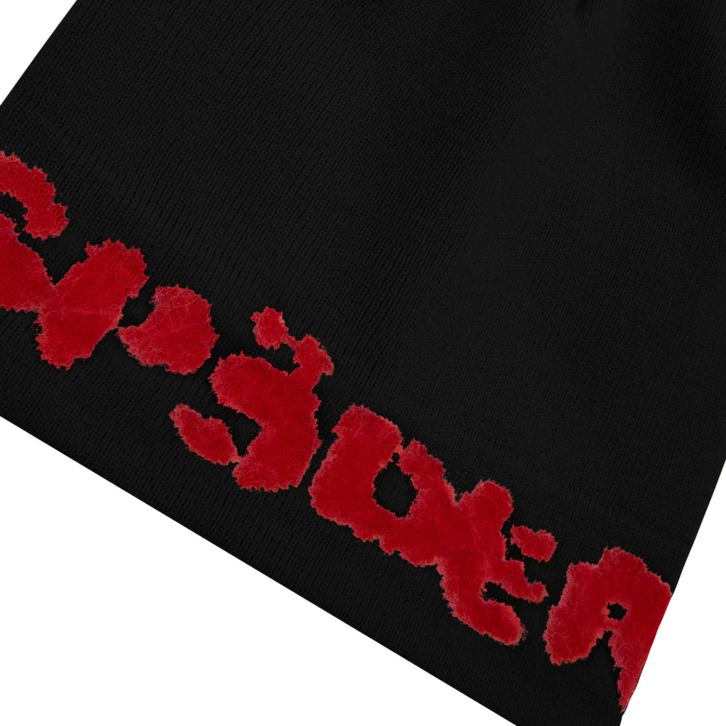 FUZZY LOGO MOHAIR BEANIE