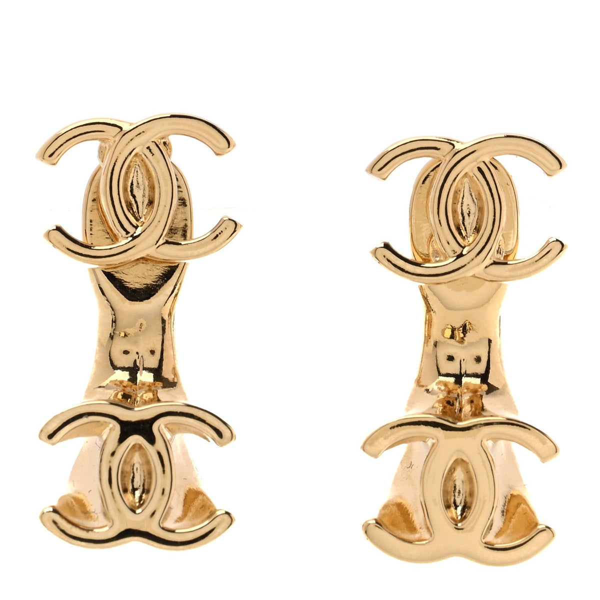 CC Turnlock Drop Earrings Gold