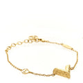 Essential V Guilloche Bracelet Gold