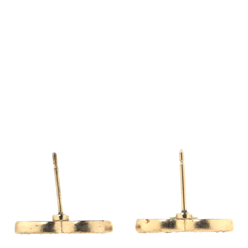 Crystal CC Earrings Gold