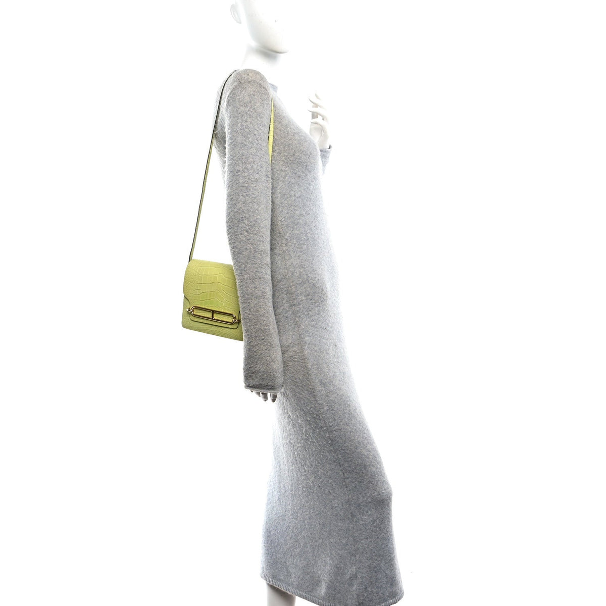 Matte Alligator Mini Sac Roulis Jaune Bourgeon