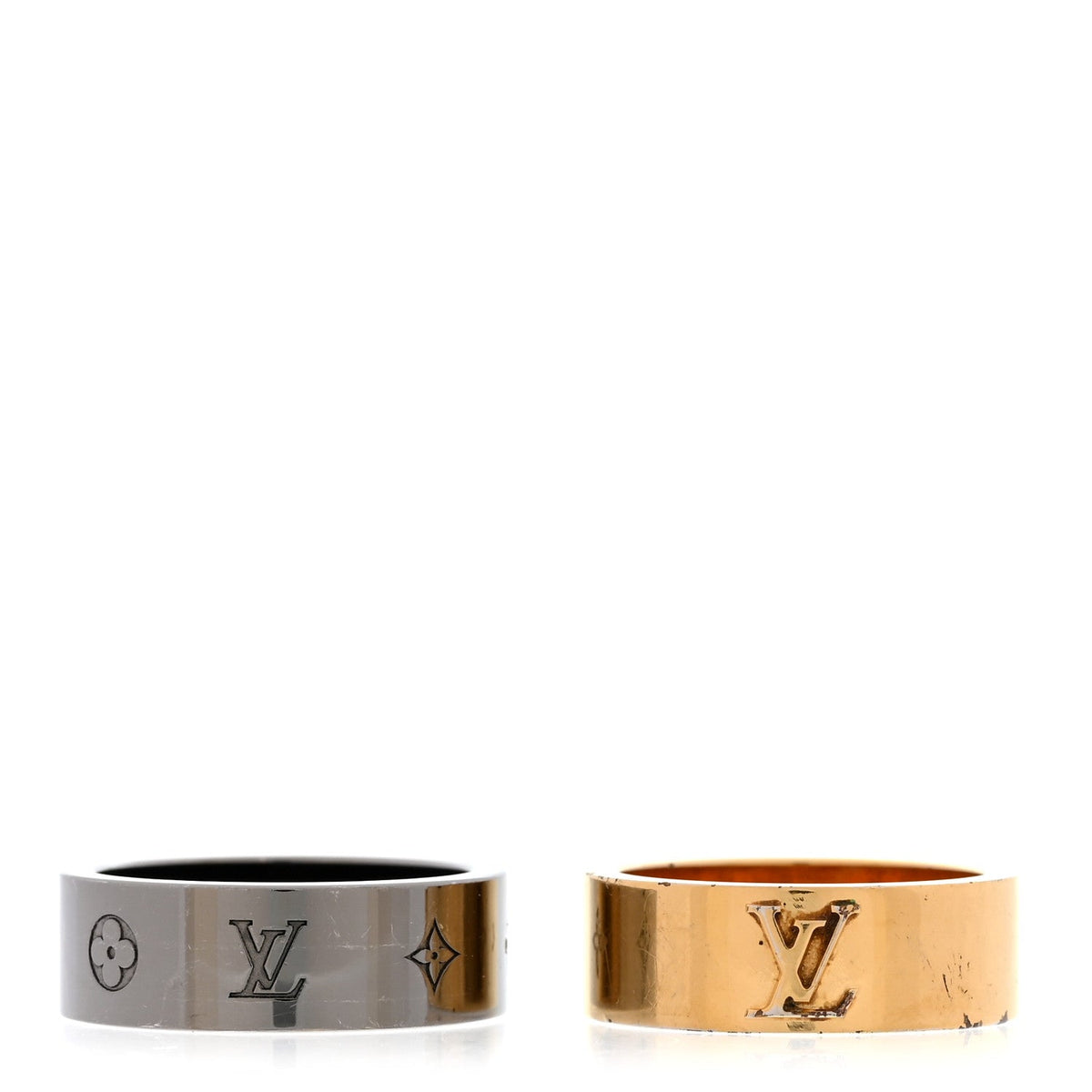 Metal LV Instinct Set of 2 Rings L 63 10.25 Silver Gold