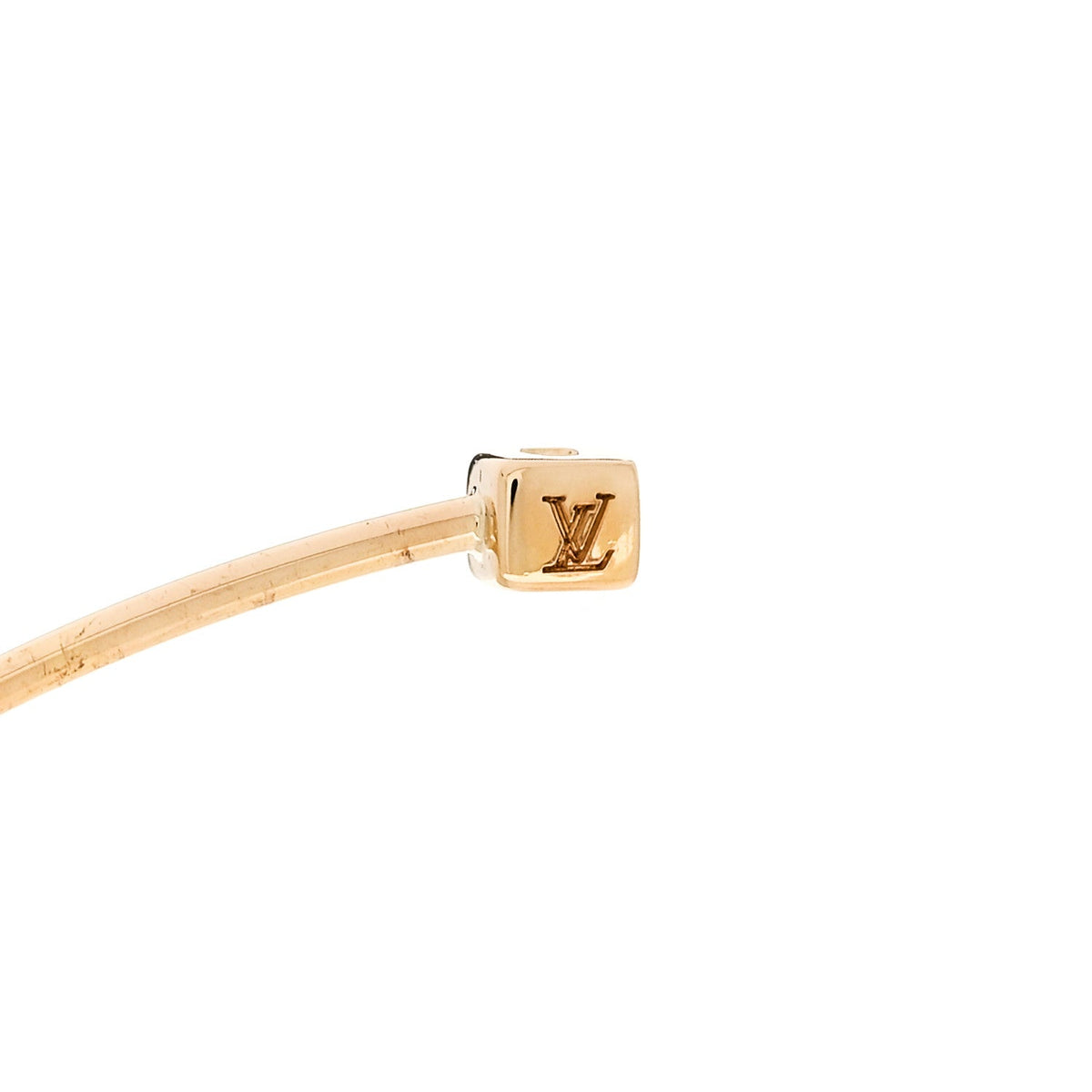 18k Yellow Gold Cultured Pearl Monogram Hoop Earrings