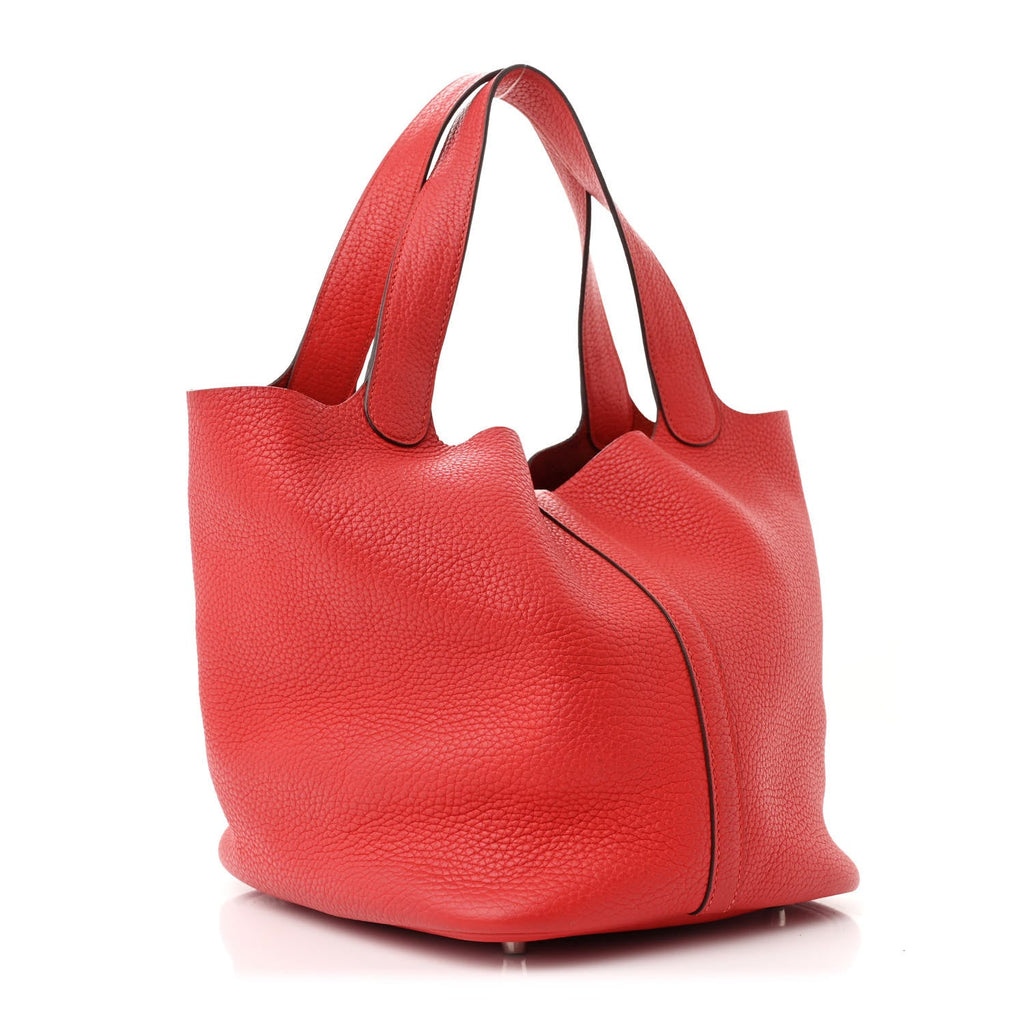 Taurillon Clemence Picotin Lock 22 MM Rouge Pivoine