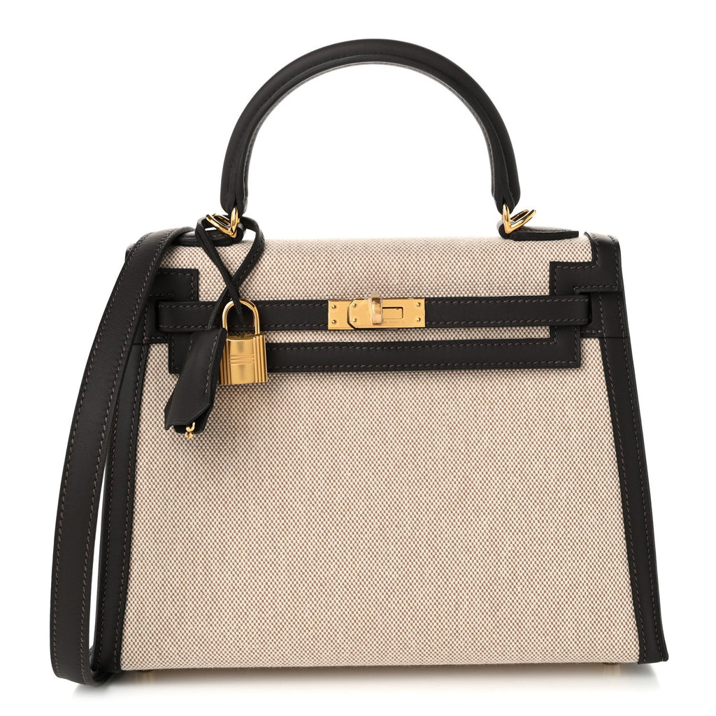 Toile H Swift Kelly Sellier 25 Ecru Bai Brun