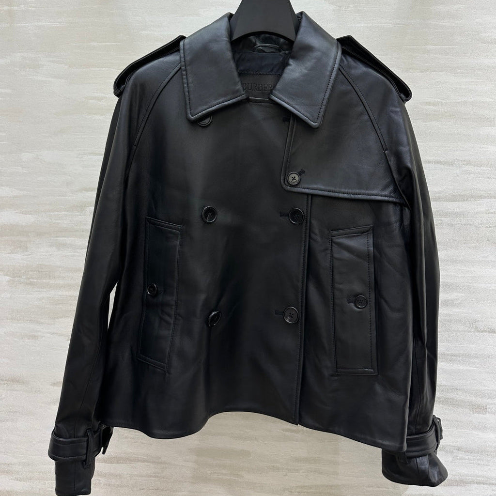 BRR Mayfair Trench Jacket Black Lambskin 427347