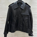 BRR Mayfair Trench Jacket Black Lambskin 427347
