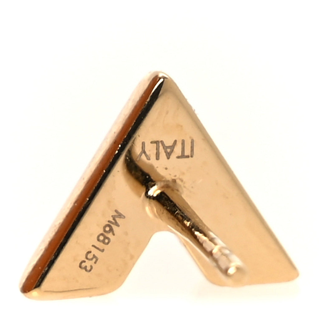 Brass Essential V Stud Earrings Gold