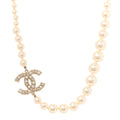 Pearl CC 100th Anniversary Necklace Light Gold