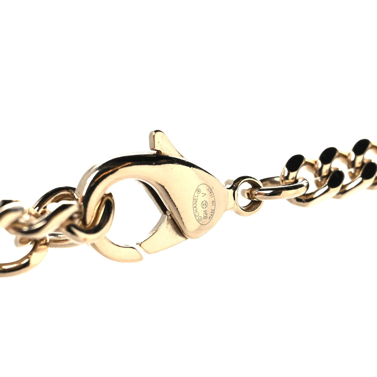 Crystal Chain CC Link Choker Gold Silver