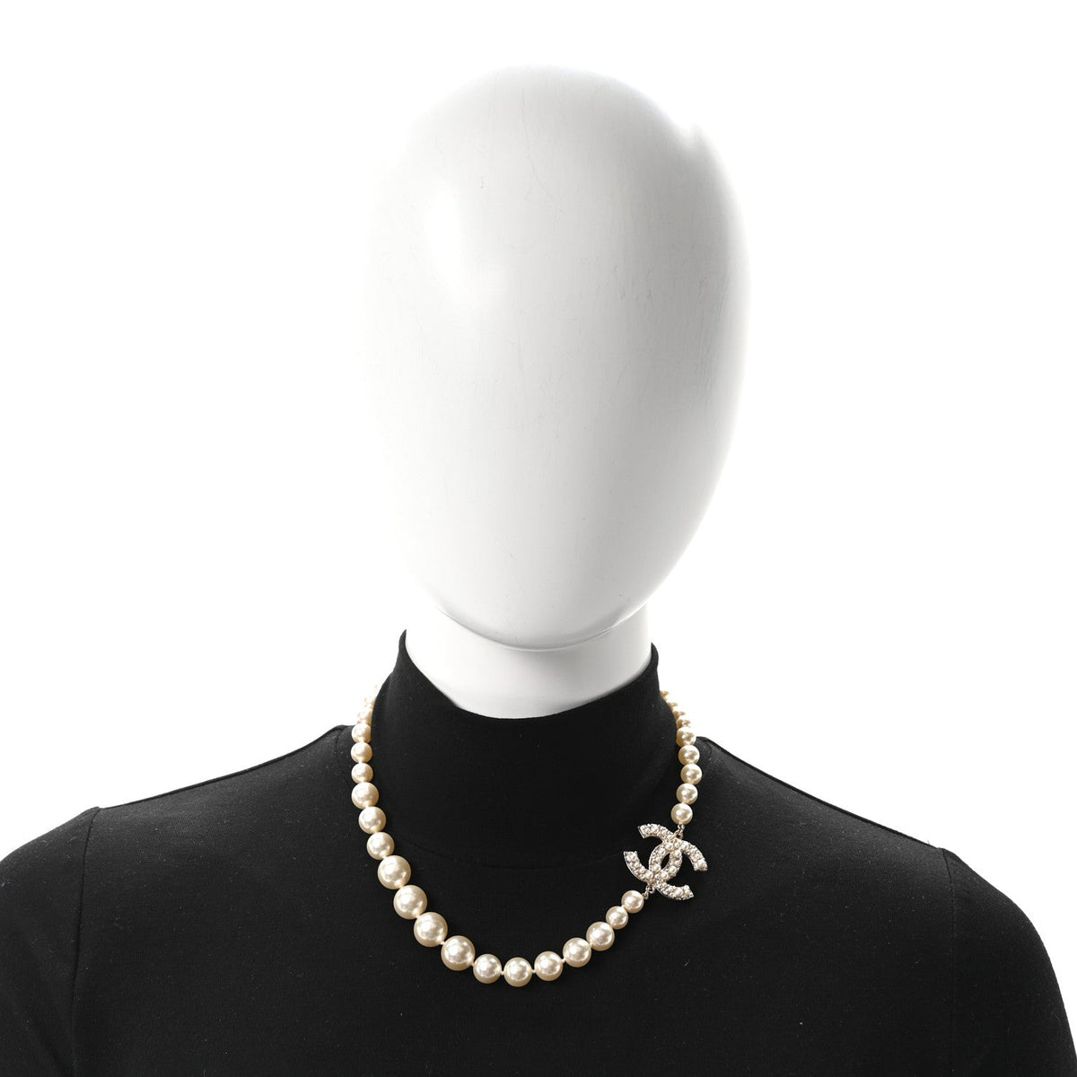Pearl CC 100th Anniversary Necklace Light Gold