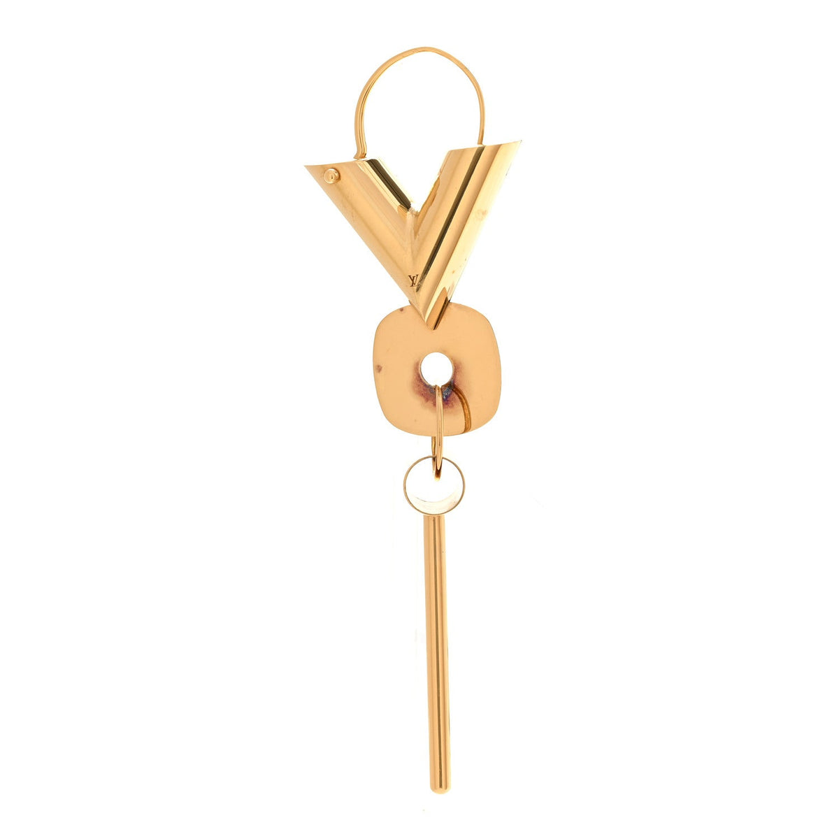 Essential V Single Hoop Earring Gold