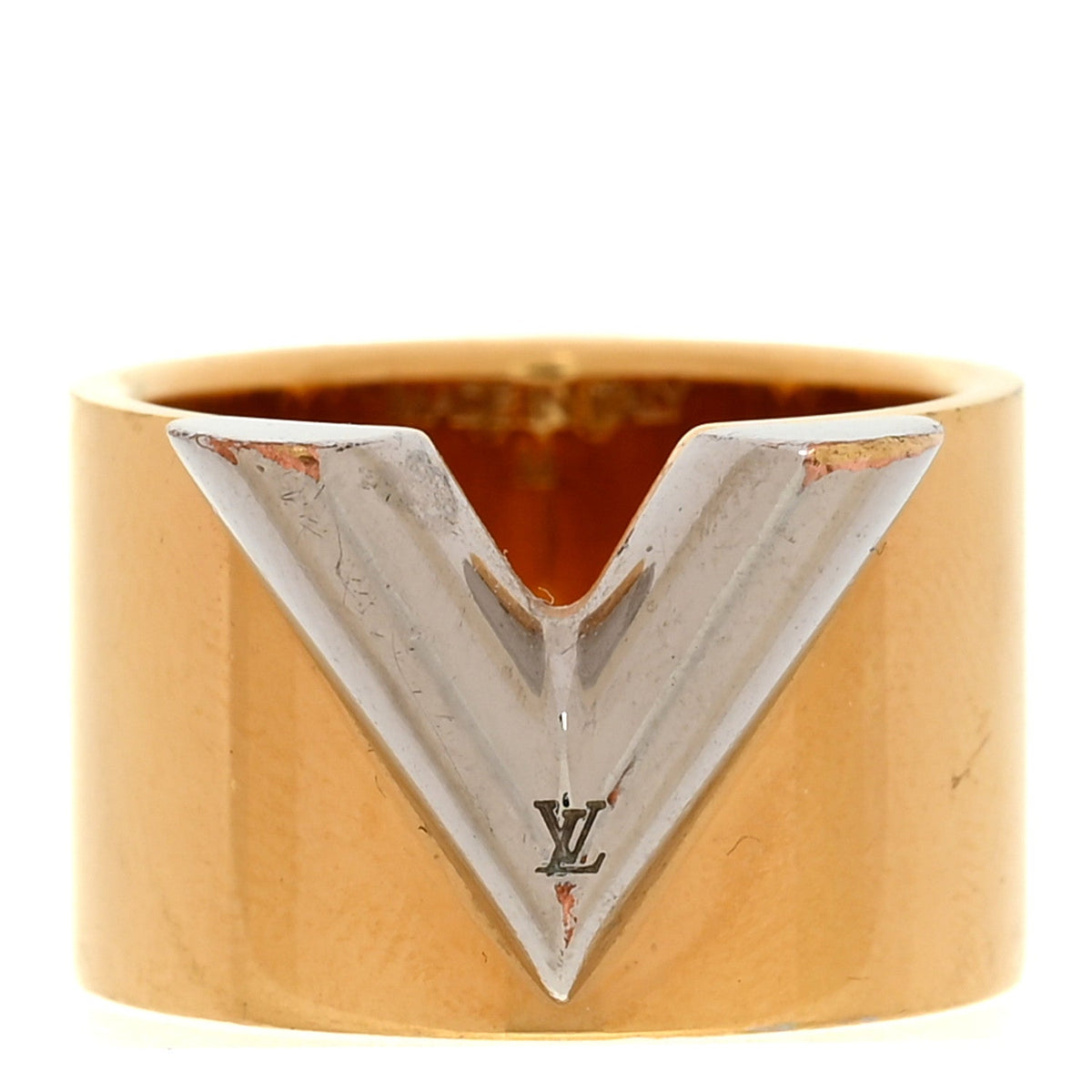 Brass Essential V Ring M Gold Silver