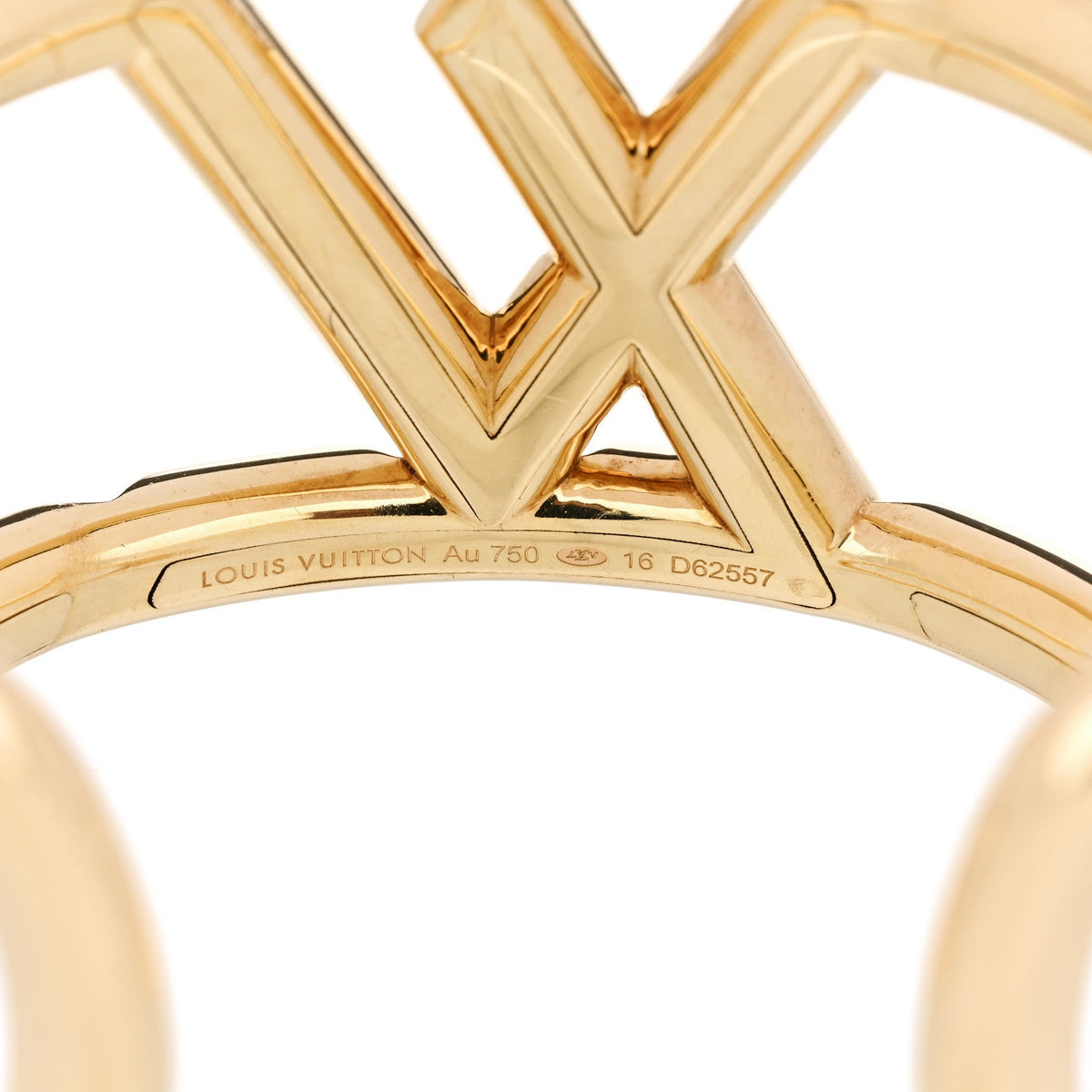 18K Yellow Gold Diamond LV Volt One Cuff Bracelet