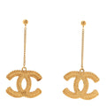 CC Drop Earrings Matte Gold