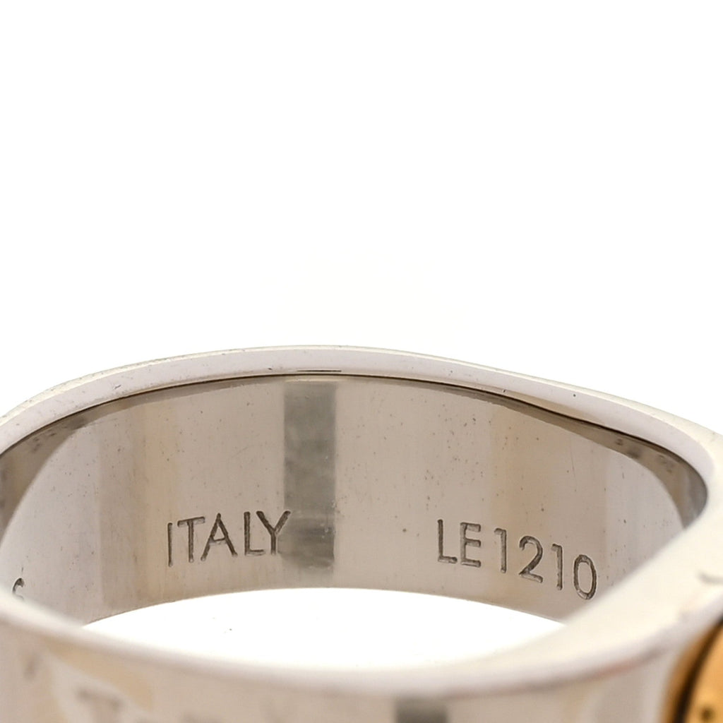 Brass Monogram Engraved Nanogram Ring S Palladium