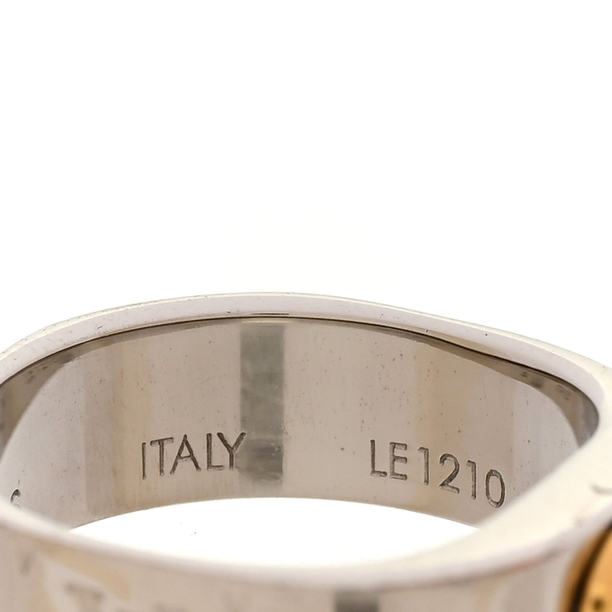 Brass Monogram Engraved Nanogram Ring S Palladium