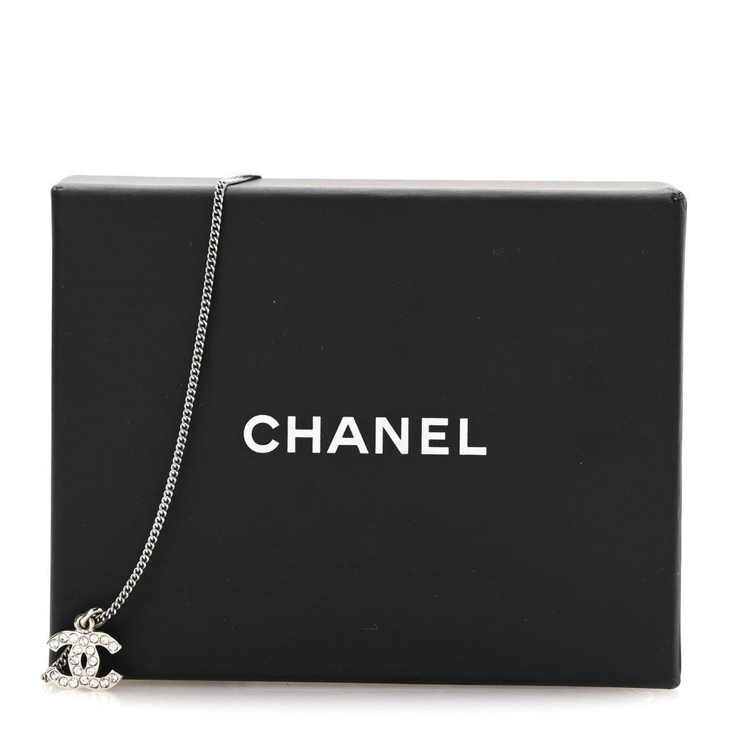 Crystal Timeless CC Necklace Silver
