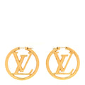 Metal Louise Hoop Earrings Gold