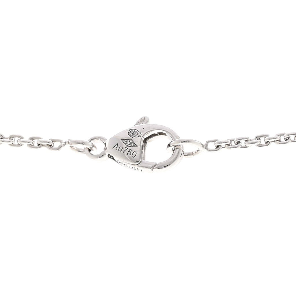 18K White Gold Diamond Idylle Blossom LV Pendant Necklace