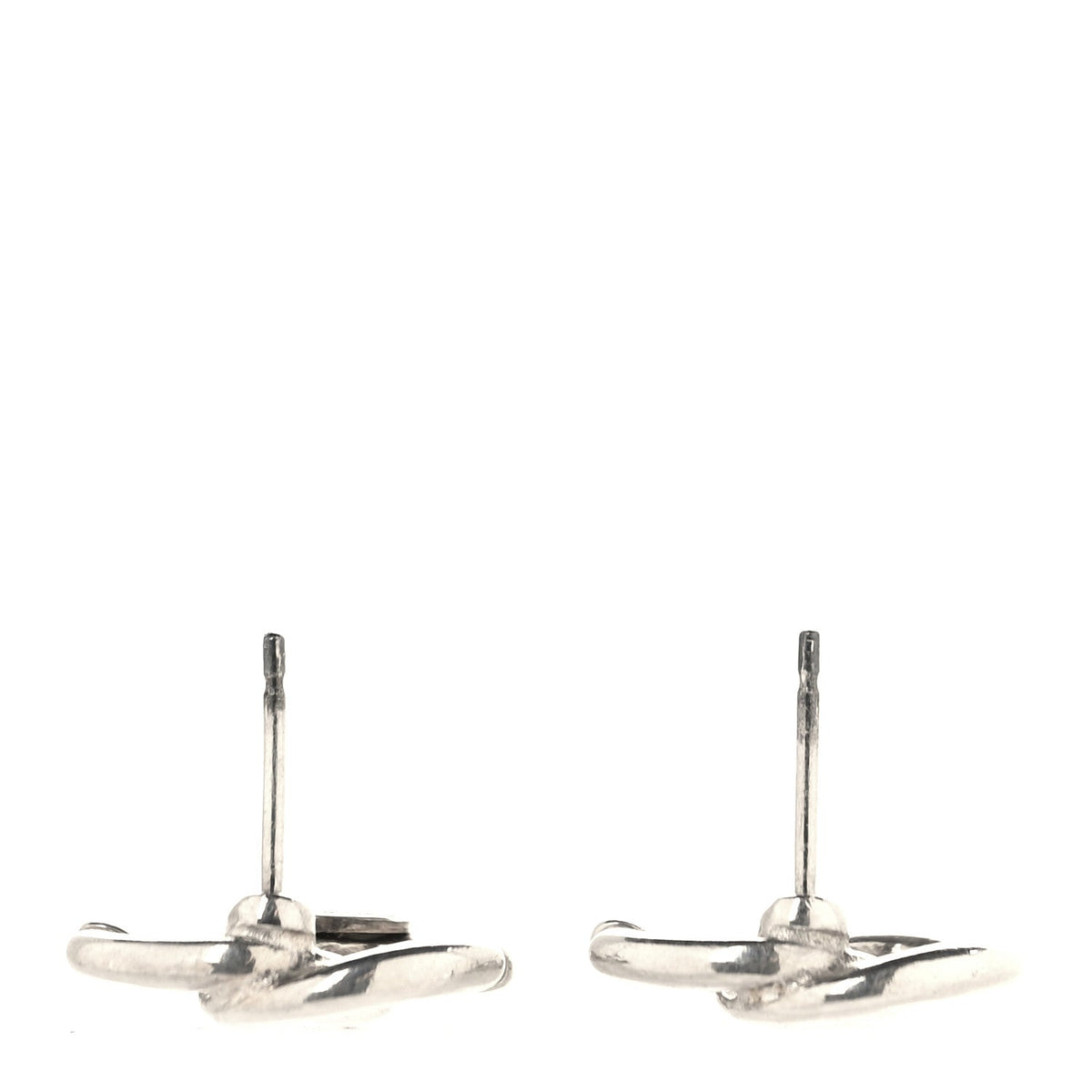 Twisted CC Small Earrings Silver
