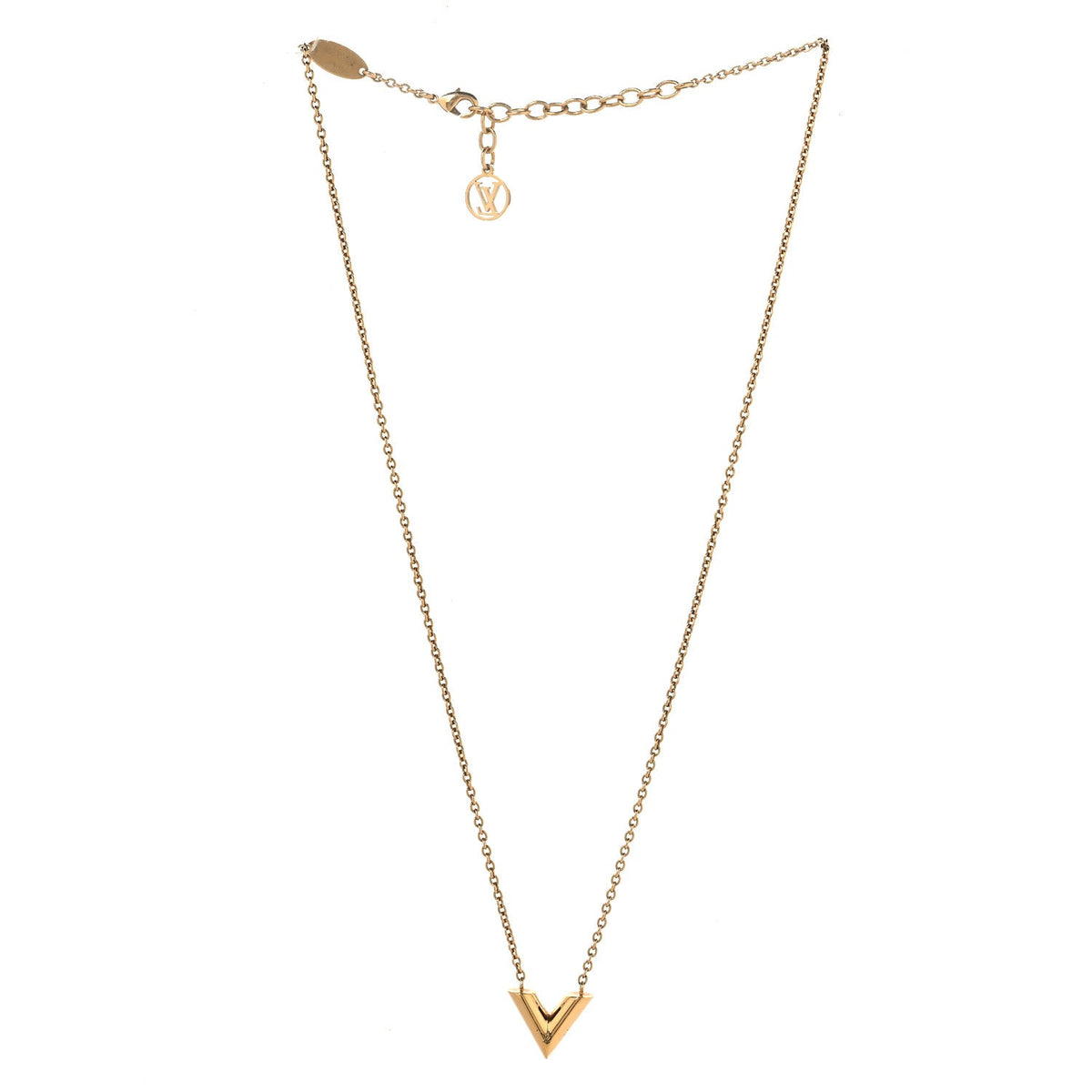 Brass Essential V Necklace Gold