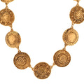 Metal CC Medallion Necklace Gold